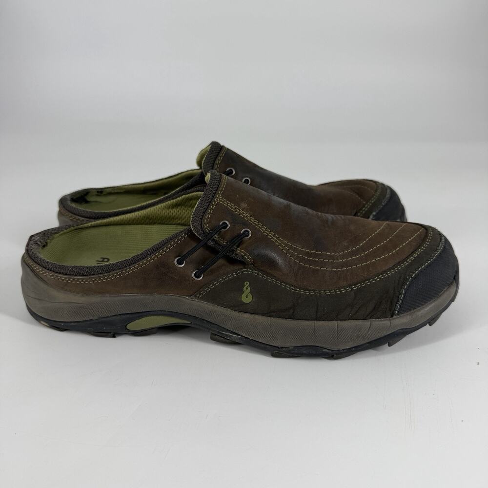 Ahnu Jack Pro Casual Loafer Shoes Men's Size 10 Brown Leather Slip On 2304SMBR